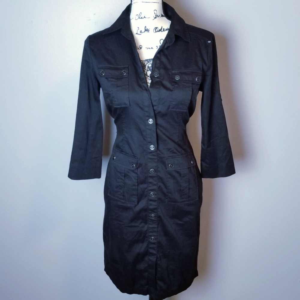 New York and company black midi dress sz XS